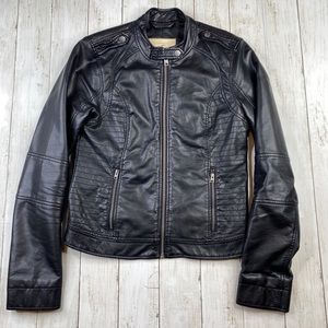 Hollister Women's Faux Leather Biker Jacket Size S